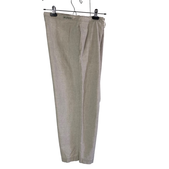 COLUMBIA Women’s Wide Leg Linen Blend Drawstring Capri Pants Size Small - Picture 3 of 7